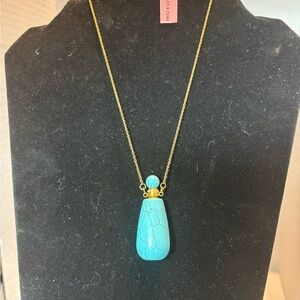 Adorable Turquoise Perfume Bottle 21” Necklace